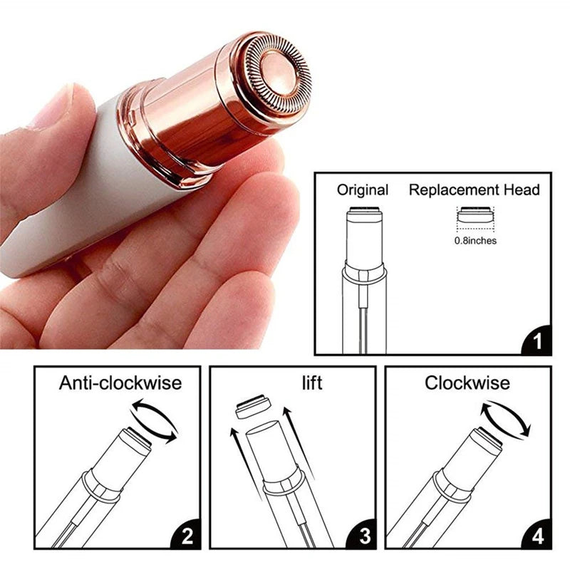 Mini Lipstick Shaver USB Electric Hair Removal Machine Eyebrow Trimmer Women's Hair Removal Device Facial Hair Removal Instrumen