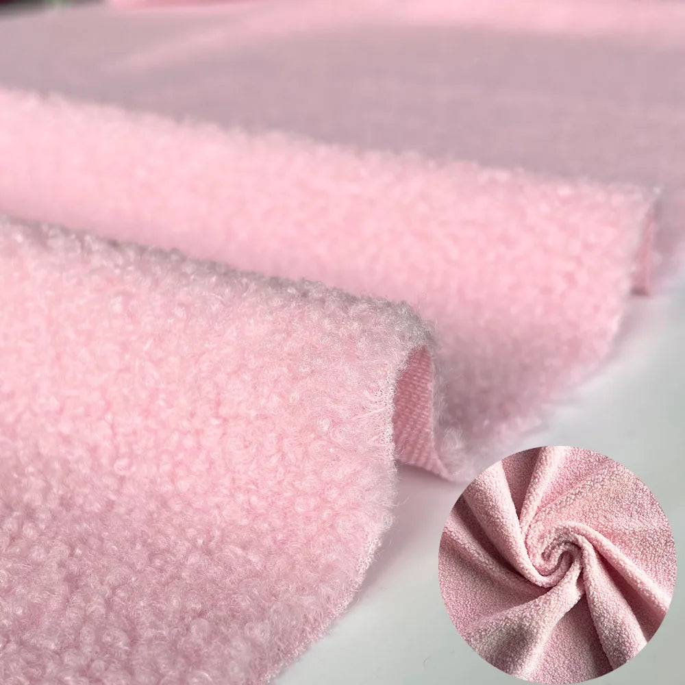 160cmx100cm Thicken Warmth Faux Lamb Wool Fabric Coral Fleece Plush Doll Slight Elasticity Sewing Lining Coat Apparels Accessory