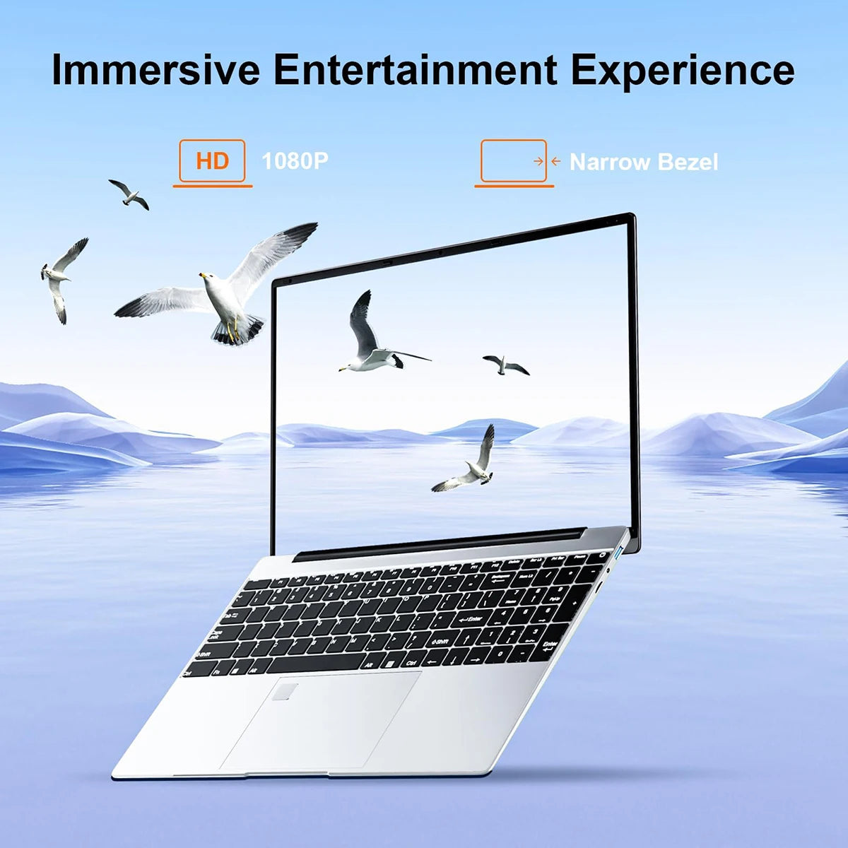 15.6-inch Laptop Windows 11 32GB RAM DDR4 2TB SSD Intel N5095 Full HD Office PC with Backlight Fingerprint Laptop Macbook Air