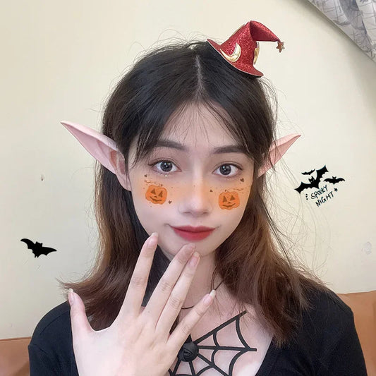 1/4pcs Halloween Witch Hat Hair Clip Mini Star Moon Witch Cap Hairpin Headdress Women Costume Ornaments Headwear Party Gifts