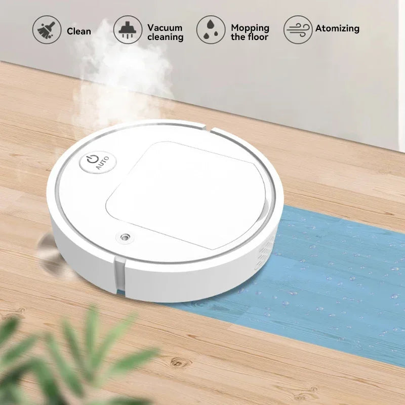 2025 4-in-1 Smart Home Appliance: Air Purifier, Mist Humidifier, Vacuum Cleaner & Robotic Sweeper, Enhance Home Air Quality, Eff