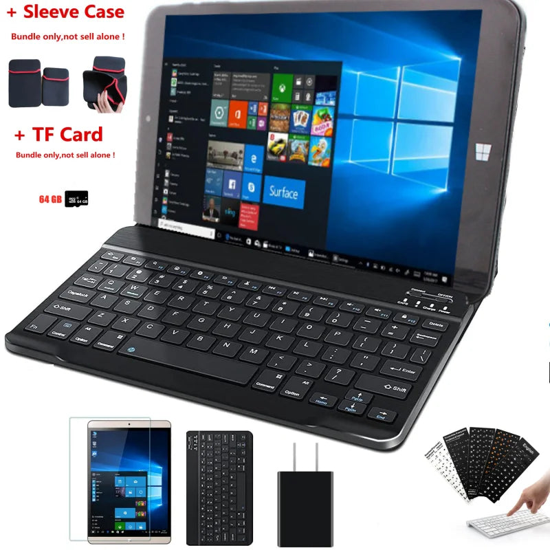 8GB RAM 128GB ROM 8 INCH 64 Bit AR3 Windows 10 Tablet PC 1280*800 Pixel Quad Core build in 4000mAh Battery Dual Camera