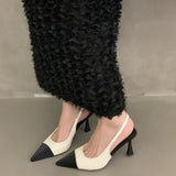 2025 New Summer Casual Fashion Shallow Pointed Toe Sandals Solid Color Sexy Elegant Comfortable Stiletto Heels NO:M10-1