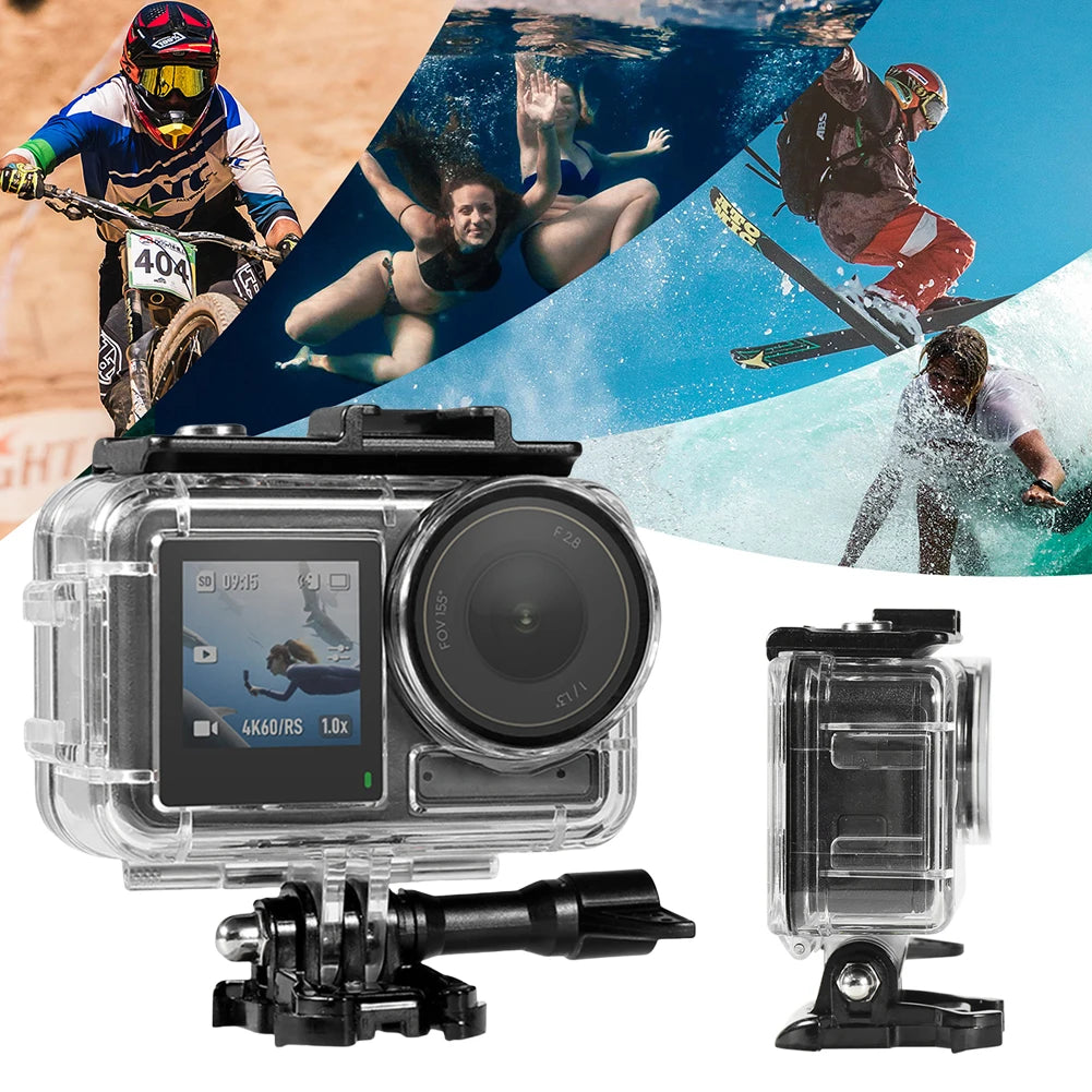 60M Waterproof Case Underwater Housing Diving Cover with Anti-Fog Sports Camera Dive Case for DJI Osmo Action 5 Pro/4/3