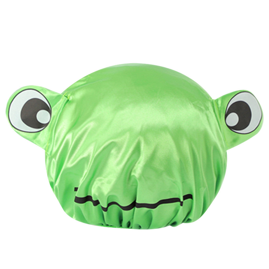 Double-layer children's cartoon waterproof shower cap Double-layer Children Cartoon Waterproof Shower Cap Cute Baby Bath Cap