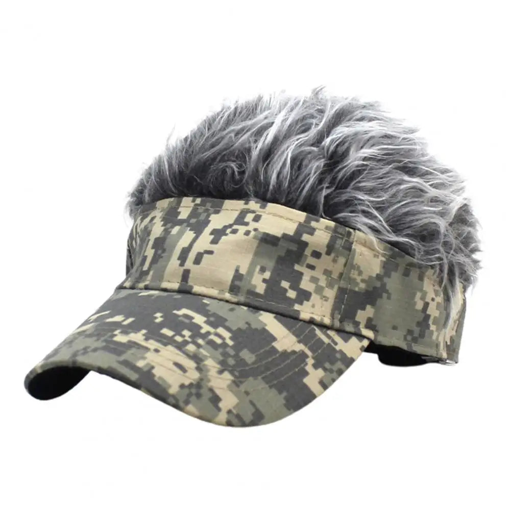 Funny Short Hair Caps Wig Peaked Cap Baseball Cap Men Women Beanie Wig Hat Wig Landlord Retro Street Caps Summer Hairs Wigs Hat