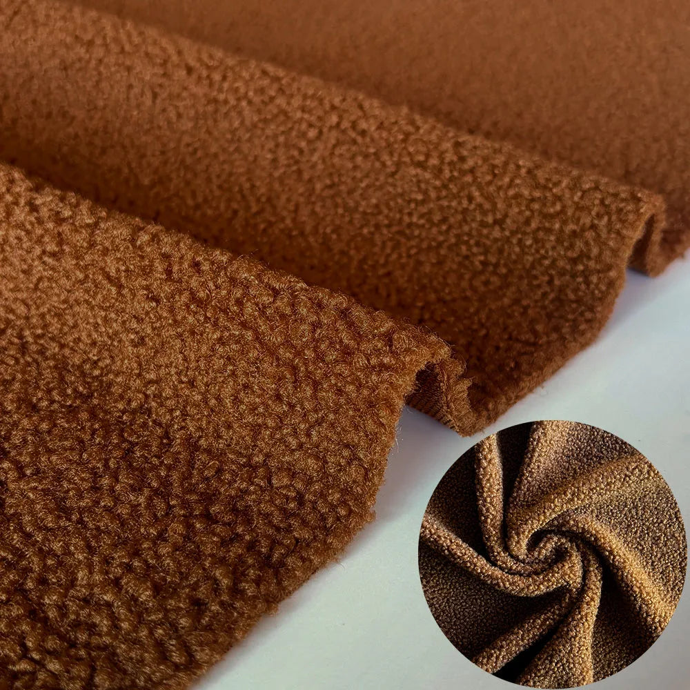 160cmx100cm Thicken Warmth Faux Lamb Wool Fabric Coral Fleece Plush Doll Slight Elasticity Sewing Lining Coat Apparels Accessory