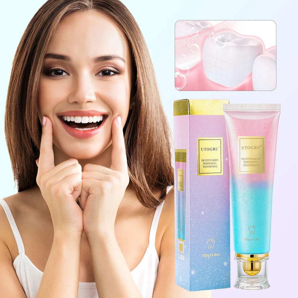 100g Niacinamide Whitening Toothpaste Refreshing Clean Teeth For Men And Women Fresh Breath Toothpaste To Remove Tooth Stains