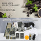 Mothers Day Gift, Gift Set for Men & Women, 15Pcs Spa Basket Set Bamboo Charcoal Scented Includes Body Wash, Bubble Bath, Manicure Set, Gifts for Daddy, Birthday Gifts, Home Spa Kit Gift for Him
