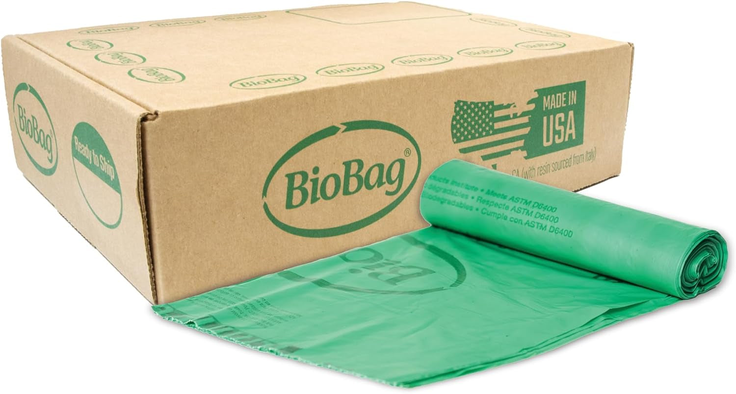 (USA), the Original Compostable Bag, 13 Gallon, 48 Total Count, 100% Certified Compostable Kitchen Food Scrap Bags, Kitchen Compost Trash Bin Compatible