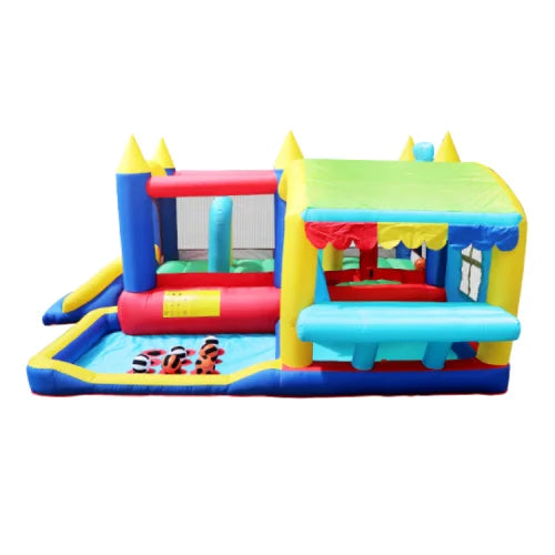 7-in-1 FCJ Inflatable Obstacle Course Bounce House Ball Pit Indoor Outdoor Party Fun for Kids Toddlers Birthday Party Gifts