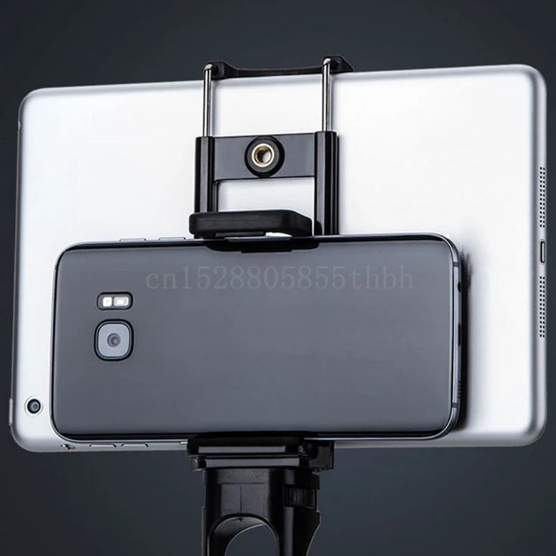 2In1 Tripod Mount Phone Tablet Holder Clip for Cellphones Clamp Stand