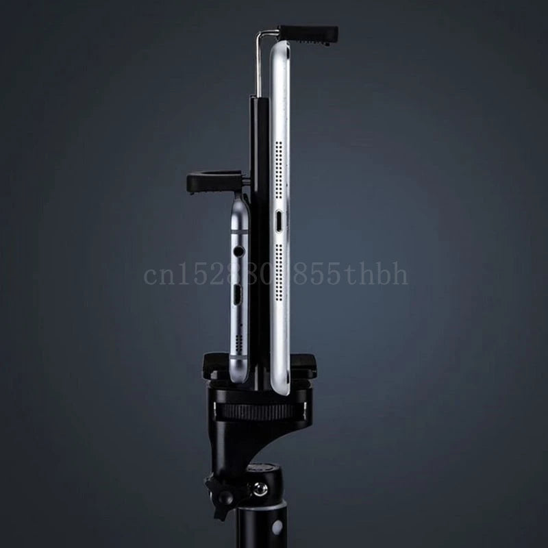 2In1 Tripod Mount Phone Tablet Holder Clip for Cellphones Clamp Stand