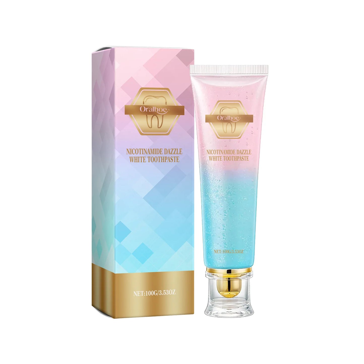 Niacinamide Whitening Toothpaste Reduce Plaque Fresh Bad Breath Stains Removing Hygiene Clean Dazzling Brighten Oral Teeth Care