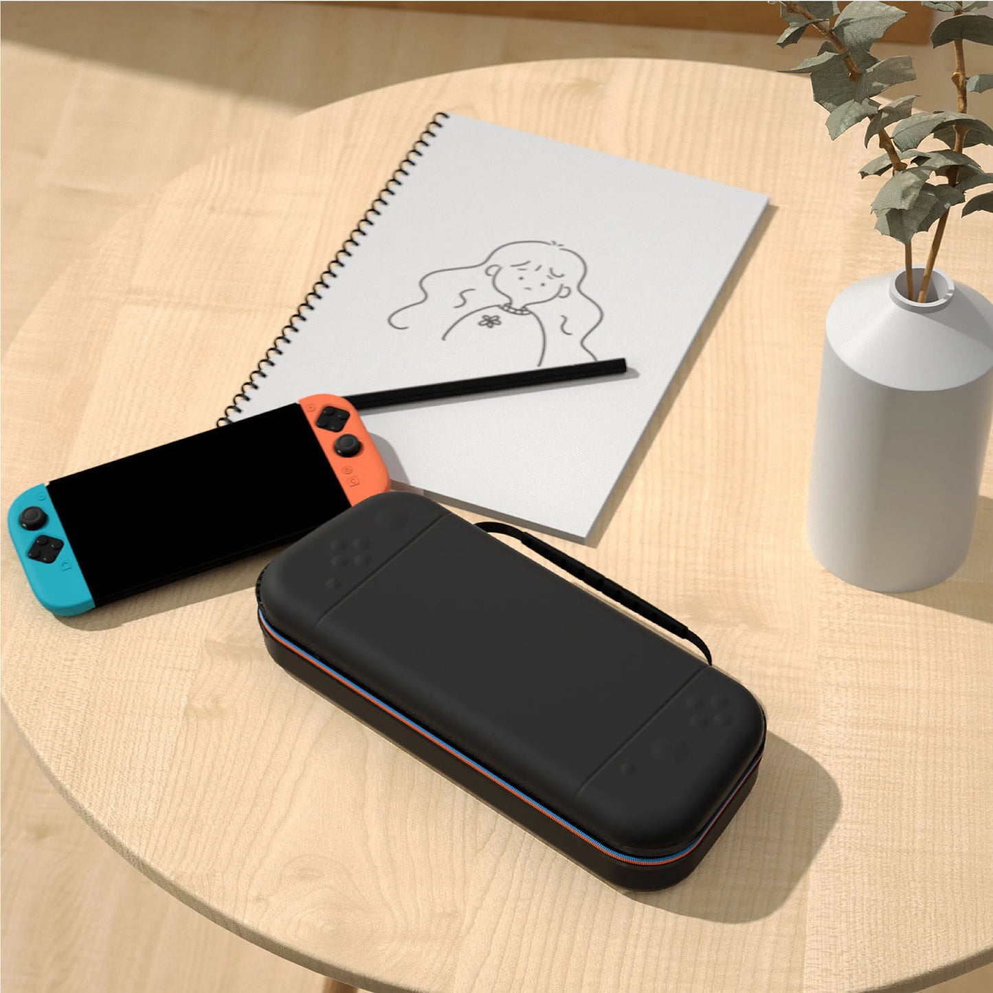 Accessories for N-Switch 2, Carry Case, Screen Protector, Joy Con Case, Games Holder, Dust Removal & Cleaning Cloth