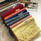 100% Pure Wool Fashion Tassels Women Scarf  Warm Cashmere Shawl Female Stylish Australian Wool Wrap Winter Knitted Neck Scarf