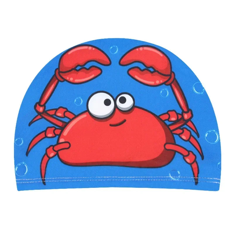 10pcs Children's Swimming Caps Elastic Fabrics Swimming Pools Water Sports Boys' and Girls' Swimming Caps Boys' Swimming Caps
