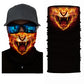 3D Ghost Skull Bandana Neck Gaiter Head Shield Summer Hiking Scarves Tube Balaclava Scarves Breathable Sun Guard Headband Scarf