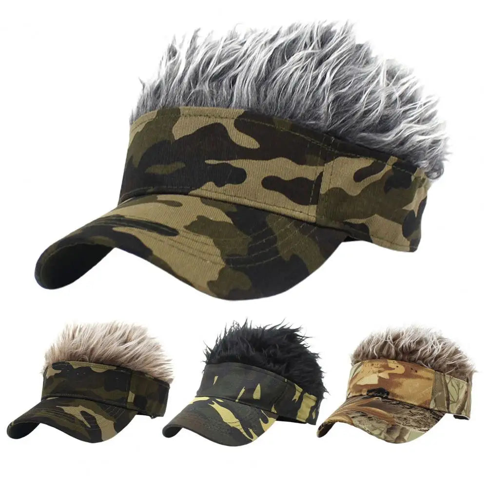 Funny Short Hair Caps Wig Peaked Cap Baseball Cap Men Women Beanie Wig Hat Wig Landlord Retro Street Caps Summer Hairs Wigs Hat