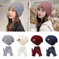 2PCS/Set Gift Warm Women Hats Gloves Set Soft Ear Protection Winter Warm Mitten Windproof Plush Beanie Cap for Men Women