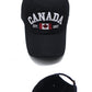 Canada Caps Men Women  Summer Fashion Dad Hat Snapback Flag Letter Embroidery Black White Baseball Cap Women Gorras Hombre
