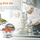 4 Pack Chafing Dish Buffet Set, Stainless Steel Food Warmer Kit with Lids Water Pan Fuel Holders Restaurant Catering Weddings