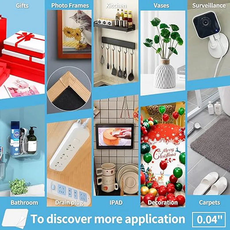 High Viscosity Transparent Nano Double-sided Tape Home Appliances Waterproof Adhesives Washable Reusable Traceless Wall Sticker