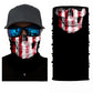 3D Ghost Skull Bandana Neck Gaiter Head Shield Summer Hiking Scarves Tube Balaclava Scarves Breathable Sun Guard Headband Scarf