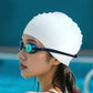 Swimming Caps for Men and Women Waterproof Head Big Head Circumference Long Hair Special Comfortable Silicone Ear Protectors