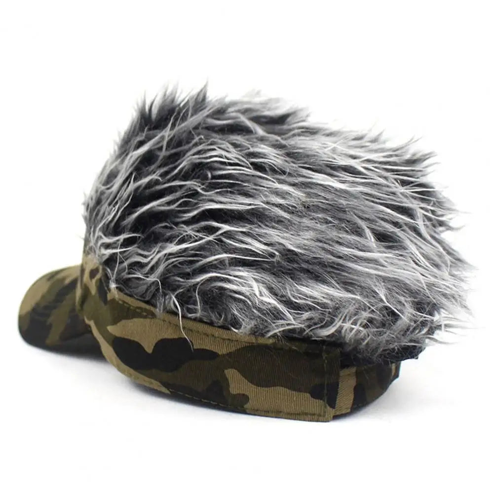 Funny Short Hair Caps Wig Peaked Cap Baseball Cap Men Women Beanie Wig Hat Wig Landlord Retro Street Caps Summer Hairs Wigs Hat
