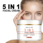 5-in-1 Facial Cream - Moisturizing and Moisturizing and Moisturizing Cream Contains Hyaluronic Acid, Retinol, Collagen, Vitamin C and E, Suitable for All Skin Types, Unscented, Firming and Moisturizing