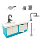 Children's Big Building Blocks Home Appliances Air Conditioner Refrigerator Accessories Household Compatible with Duploed Toys
