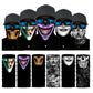 3D Ghost Skull Bandana Neck Gaiter Head Shield Summer Hiking Scarves Tube Balaclava Scarves Breathable Sun Guard Headband Scarf