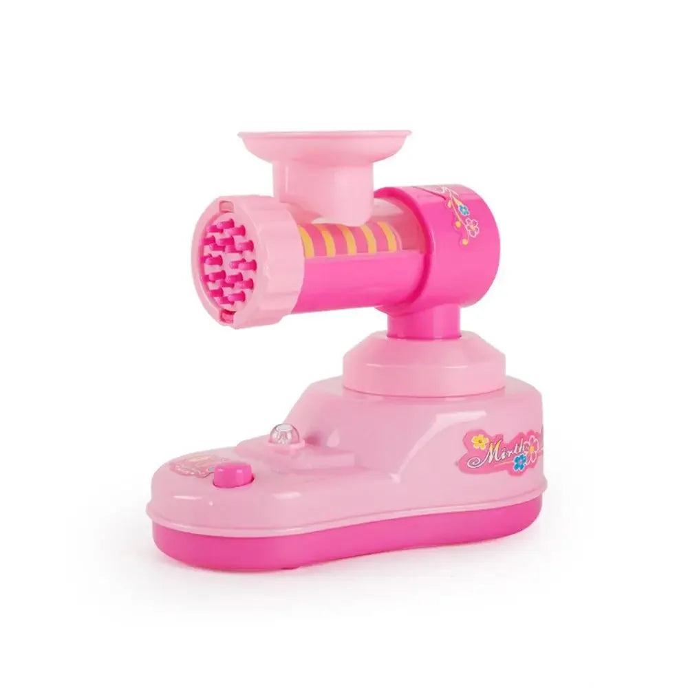Coffee Machine Household Appliances Toys Vacuum Cleaner Toaster Blender Pretend Play Set Cooking with Light Kitchen Toys