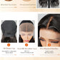 180% Density Body Wave Lace Front Human Hair Wig 13x6 HD Transparent Human Hair Wig Pre Pluck For Women Natural Black Color Wig