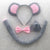 Mouse  Accessory Set Animal Ears Headband Tail Nose and Bow Tie Rat  Accessories Set   Birthday Halloween Costume Cosplay