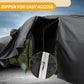 Uxcell Car Cover All Weather for Jeep Wrangler 4Dr Black 190T-Pu with Left Zipper