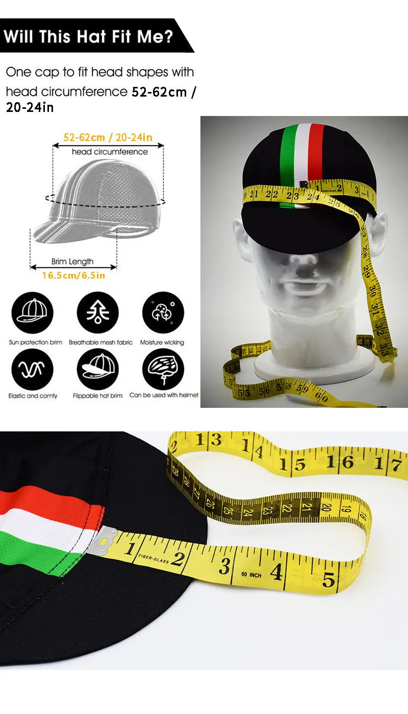 Classic Retro California Cycling Caps for Men and Women, Breathable Quick Dry Bicycle Hats, Bike Caps