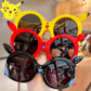 Pokemon Anime Eripherals Accessories Pikachu Sunglasses Cartoon Decoration Glasses for Travel Out Cosplay Toys Gifts