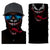 3D Ghost Skull Bandana Neck Gaiter Head Shield Summer Hiking Scarves Tube Balaclava Scarves Breathable Sun Guard Headband Scarf