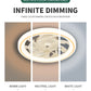 New Ceiling Fan Light Living Room Bedroom Modern and Simple Home Intelligent Remote Control Restaurant LED Fan Light