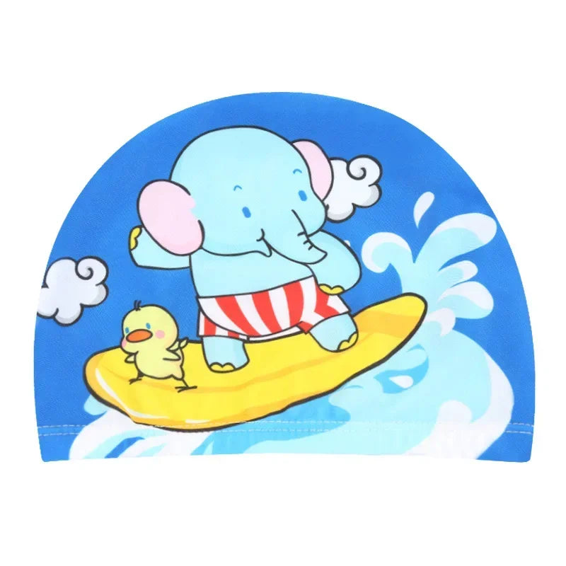 10pcs Children's Swimming Caps Elastic Fabrics Swimming Pools Water Sports Boys' and Girls' Swimming Caps Boys' Swimming Caps