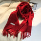 100% Pure Wool Fashion Tassels Women Scarf  Warm Cashmere Shawl Female Stylish Australian Wool Wrap Winter Knitted Neck Scarf