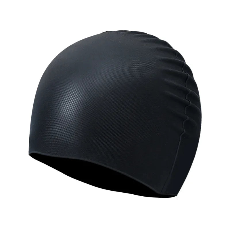 Swimming Caps for Men and Women Waterproof Head Big Head Circumference Long Hair Special Comfortable Silicone Ear Protectors