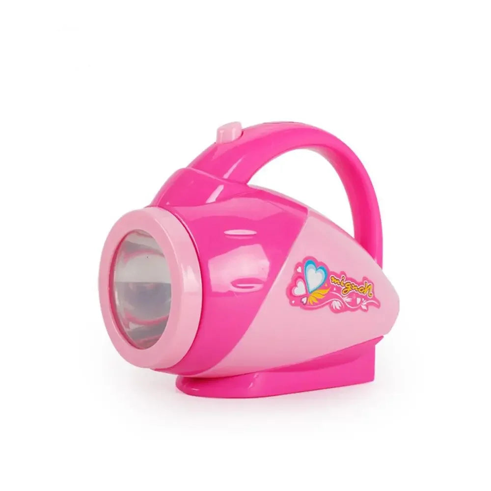 Coffee Machine Household Appliances Toys Vacuum Cleaner Toaster Blender Pretend Play Set Cooking with Light Kitchen Toys