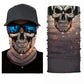 3D Ghost Skull Bandana Neck Gaiter Head Shield Summer Hiking Scarves Tube Balaclava Scarves Breathable Sun Guard Headband Scarf
