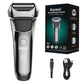 Kemei 8512 Rechargeable Electric Shaver Hair Beard For Men Facial Stubble Electric Razor Fades Bald Head Shaving Machine Tool