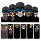 3D Ghost Skull Bandana Neck Gaiter Head Shield Summer Hiking Scarves Tube Balaclava Scarves Breathable Sun Guard Headband Scarf