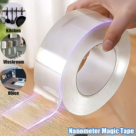 High Viscosity Transparent Nano Double-sided Tape Home Appliances Waterproof Adhesives Washable Reusable Traceless Wall Sticker