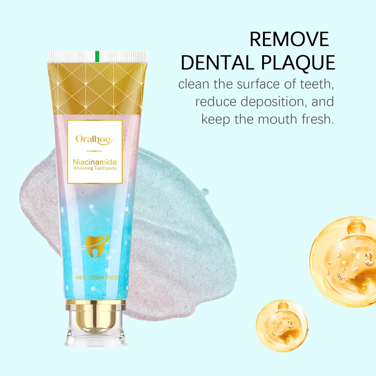Niacinamide Whitening Toothpaste Remove Yellow Teeth Smoke Stains Improve Oral Smell Breath Fresh Tooth Bleaching Care Product